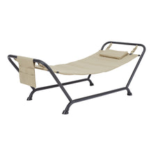 Load image into Gallery viewer, Polyester Hammock With Stand And Pillow For Outdoor Patio, Multi Color
