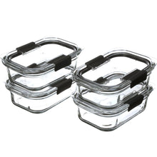 Load image into Gallery viewer, Kitchen Organizer Glass Set Of 4 Food Storage Containes With Latching Lids
