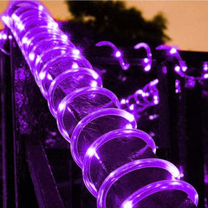 32m Solar Powered Rope Strip Lights Waterproof Tube Rope Garland Fairy Light Strings for Outdoor Indoor Garden Decor