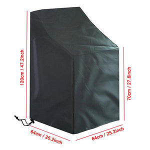 Stacked Chair Dust Cover Outdoor Garden Patio Furniture Protector Cover Waterproof Dustproof Chair