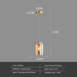 Modern Minimalist Glass Ceiling Light Nordic Texture LED Dinning Room Lamp Corridor Lustre Creative Living Room Lighting E27