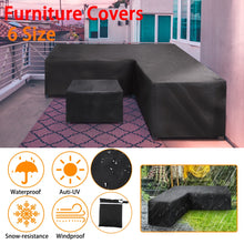 Load image into Gallery viewer, Waterproof Furniture Covers Rainproof Anti-UV Outdoor L Shape Corner Sofa Cover Rattan Patio Garden All-Purpose Protective Cover
