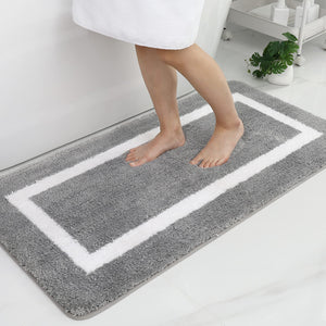 Olanly Absorbent Bath Mat Quick Dry Anti-Slip Bathroom Show Carpet Soft