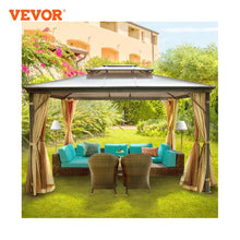 Load image into Gallery viewer, VEVOR Camping Tent Gazebo Canopy 10x10/10x12Ft Hardtop Outdoor Party Net Patio Shade Awning Shelter Picnic Backyard Lawn Wedding
