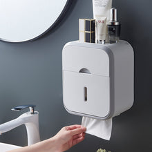 Load image into Gallery viewer, Punch-free Toilet Paper Holder Box Waterproof Tissue Storage Box  Bathroom Rack
