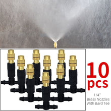 Load image into Gallery viewer, 5M-30M Outdoor Misting Cooling System Garden Irrigation Watering 1/4&#39;&#39; Brass Atomizer Nozzles
