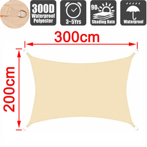 300D Waterproof Outdoor Awning UV Proof Shade Tarp Oxford Cloth Sunscreen and Rain Cover for Garden Patio