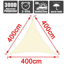 Load image into Gallery viewer, Outdoor awning 300D waterproof shade sail garden awning for patio car canvas awning rectangular swimming pool awning shade sail
