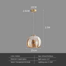 Load image into Gallery viewer, Modern Minimalist Glass Ceiling Light Nordic Texture LED Dinning Room Lamp Corridor Lustre Creative Living Room Lighting E27

