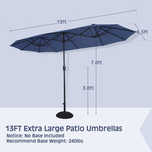 Load image into Gallery viewer, 13 Ft Large Patio Umbrella Double Sided  Umbrella,Outdoor Furniture

