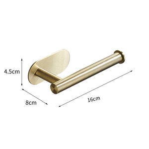 No Drilling Stainless Steel Self-adhesive Towel Bar Paper Holder Robe Hook Towel Ring Black Silver Gold Bathroom Accessories Set