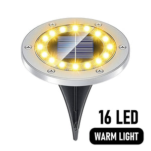 Upgraded 8/16 LED Solar lawn Lights Ground Outdoor Waterproof Solar Garden Decoration Lamps Disk Pathway Yard Landscape Lighting