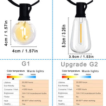 Load image into Gallery viewer, G40 Globe Outdoor LED String Lights Plastic Shatterproof Bulbs Waterproof for  Patio Garden Outside Backyard Christmas
