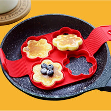 Load image into Gallery viewer, Egg Pancake Ring Nonstick Pancake Maker Mold Silicone Egg Cooker fried egg shaper Omelet Moulds for Kitchen Baking Accessories
