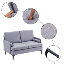 Load image into Gallery viewer, Loveseat Sofa Modern Upholstered Sofas Couch with 2 Pillows Linen Fabric Love Seats Couches for Living Room
