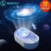 Load image into Gallery viewer, Starry Sky Projector Night Light Spaceship Lamp Galaxy LED Projection Lamp Bluetooth Speaker
