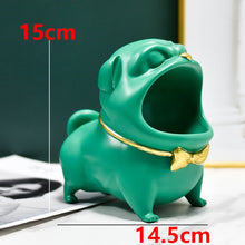 Load image into Gallery viewer, Resin Décor Dog Statue Butler with Tray for Storage Table Live Room French Bulldog Ornaments Decorative Sculpture Craft Gift
