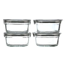 Load image into Gallery viewer, Kitchen Organizer Glass Set Of 4 Food Storage Containes With Latching Lids
