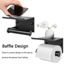 Load image into Gallery viewer, Space Aluminum Wall Mounted Toilet Paper Holder Tissue Paper Holder Roll Holder With Phone Storage
