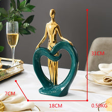 Load image into Gallery viewer, Ceramic Abstract Statue European Home Decoration Accessories Christmas Ornaments Living Room
