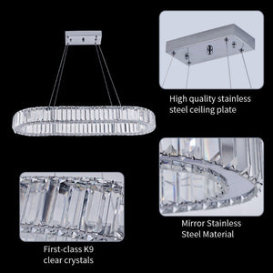 Modern K9 Crystal Led Chandelier Lights Home Lighting Chrome Lustre Chandeliers Ceiling Pendant Lamp