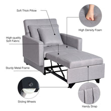 Load image into Gallery viewer, 3-in-1 Sleeper Sofa Chair Bed Folding Sofas for Living Room Apartment Lounger Chair Convertible Sofa Bed Multifunction Furniture
