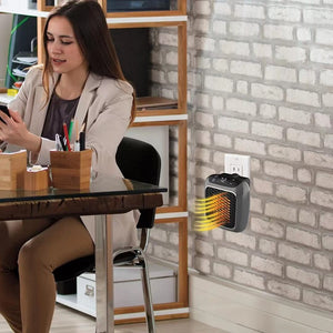 Portable Electric Heater Mini Wall Mount Home Office Desktop Warm Air Heater Warmer Fan Silent Remote Warmer Machine