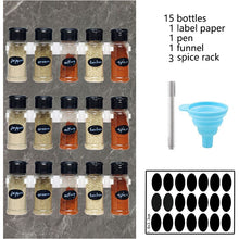 Load image into Gallery viewer, 5/10/15/20PC Jars for spices Salt and Pepper Shaker Seasoning Jar spice organizer
