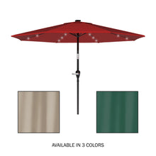 Load image into Gallery viewer, 10 Foot Patio Umbrella with Solar LED Light
