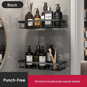 Punch-free Bathroom Shelf Shelves Wall Mounted Shampoo Storage Rack For Kitchen Holder
