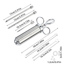 Load image into Gallery viewer, Stainless Steel Meat Marinade Injector Kit Food Grade Grill Turkey BBQ Seasoning Sauce Flavor Needle Cooking Syringe Accessory
