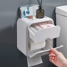 Load image into Gallery viewer, Punch-free Toilet Paper Holder Box Waterproof Tissue Storage Box  Bathroom Rack
