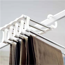 Load image into Gallery viewer, 5 in 1 Magic Trouser Rack Hangers Stainless Steel Folding Pant Rack Tie Hanger Shelves Bedroom Closet Organizer Wardrobe Storage

