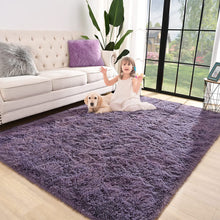 Load image into Gallery viewer, Luxury Fluffy rug 40mm plush carpet Living room rugs Stitch carpets sofa area rug House carpet Decoration
