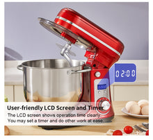 Load image into Gallery viewer, BioloMix Kitchen Food Stand Mixer, Blender, Quiet Motor, Cream Egg Whisk, Whip Dough Kneader, 6-Speed, 1200 W, 6 L, DC
