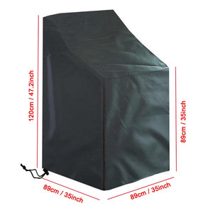 Stacked Chair Dust Cover Outdoor Garden Patio Furniture Protector Cover Waterproof Dustproof Chair