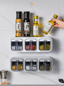 Spice Jar Kitchen Salt Shaker Seasoning Rack Container Spice Rack With Jar Wall Mounted Kitchen Organizer And Storage Container