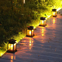 Load image into Gallery viewer, Solar Candle Lantern Outdoor LED Solar Light Waterproof Hanging Lantern Landscape Light Retro Yard Garden Lights Christmas Decor
