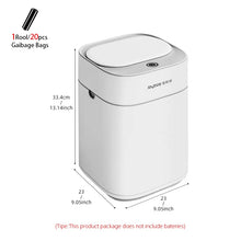 Load image into Gallery viewer, 14l Smart Bathroom Trash Can Automatic Bagging Electronic Trash Can White Touchless Narrow Smart Sensor Garbage Bin Smart Home

