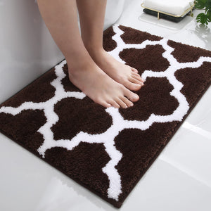 Olanly Absorbent Bath Mat Quick Dry Anti-Slip Bathroom Show Carpet Soft