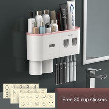 Load image into Gallery viewer, CMXIO Toothbrush Holder With Toothpaste Dispenser 1/2/3/4/5Cups Storage Rack Set

