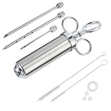 Load image into Gallery viewer, Stainless Steel Meat Marinade Injector Kit Food Grade Grill Turkey BBQ Seasoning Sauce Flavor Needle Cooking Syringe Accessory
