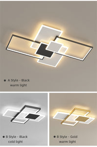 LED Square Chandeliers Ceiling Light for Living Room Home Decor Fixtures