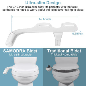 Samodra Toilet Bidet Sprayer Ultra-Slim bidet Toilet seat hygienic shower Dual nozzle