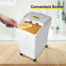 Load image into Gallery viewer, VEVOR 6.6Gal-21Gal Kitchen Container Ingredient Storage Bin W/ Wheel &amp; Scoop for Commercial Home Storing Rice Flour Corn Soybean
